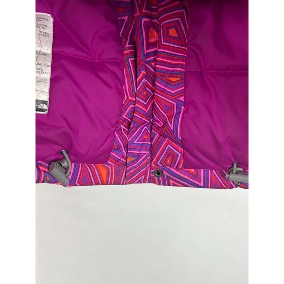 The North Face Girls Large (14/16) Geometric Pattern Hyvent Jacket Pink - Picture 13 of 16